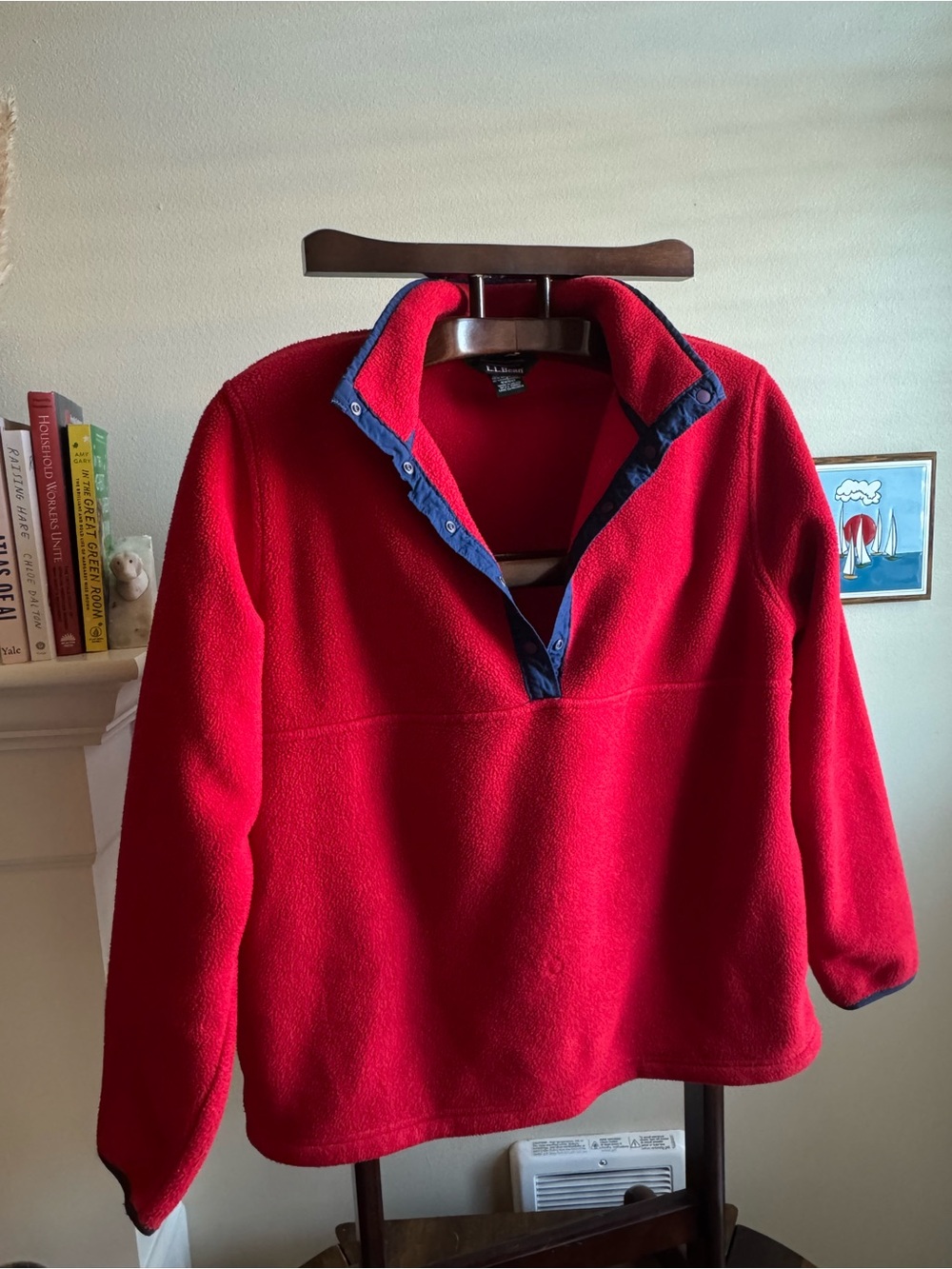90’s L.L. Bean Red Fleece Pullover - Picture 1 of 3